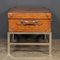 English Leather Trunk on Metal Stand, 1910s 5