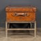 English Leather Trunk on Metal Stand, 1910s 5