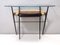 Vintage Ebonized Beech and Glass Console Table, 1950s 6