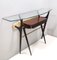 Vintage Ebonized Beech and Glass Console Table, 1950s, Image 7