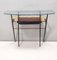 Vintage Ebonized Beech and Glass Console Table, 1950s 1