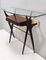 Vintage Ebonized Beech and Glass Console Table, 1950s 10