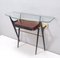 Vintage Ebonized Beech and Glass Console Table, 1950s 9