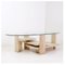 Mid-Century Modern Glass and Travertine Coffee Table by Willy Ballez, 1970s 1