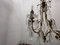 Large Brass and Crystal Chandelier, 1950s 6