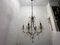 Large Brass and Crystal Chandelier, 1950s 5