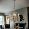Large Brass and Crystal Chandelier, 1950s 4