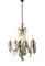 Large Brass and Crystal Chandelier, 1950s, Image 2