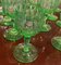 Bicchiere da sherry in cristallo con decoro Maria Theresia verde di Stefan Rath per Josef Lobmeyr, Austria, anni '10, set di 6, Immagine 3