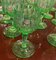 Crystal Sherry Glass with Green Maria Theresia Decor by Stefan Rath for Josef Lobmeyr, Austria, 1910s, Set of 6 3