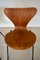 Model 3107 Dining Chairs in Teak by Arne Jacobsen for Fritz Hansen, Set of 3 3