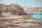 Margaret Morcom, Impressionist Landscape Cornwall, St Mawes Low Tide, 1960s, Oil on Board 8