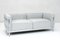 LC3 Sofas in Grey Leather and Chrome by Le Corbusier, Pierre Jeanneret and Charlotte Perriand for Cassina, 1990s, Set of 2, Image 11