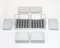 Set of LC3 Sofas in Grey Leather and Chrome by Le Corbusier, Pierre Jeanneret and Charlotte Perriand for Cassina, 1990s, Image 5