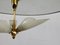 Modern Glass and Brass Ceiling Light, Italy, 1970s 6
