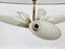 Modern Glass and Brass Ceiling Light, Italy, 1970s 5