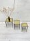 Nesting Tables in Metal and Glass, Set of 3 9
