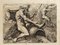 Marcantonio Bellavia, Hombre y sátiros, Grabado, siglo XVII, Imagen 1