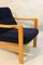 Scandinavian Navy Blue Velvet Armchair, 1960s, Image 4