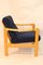 Scandinavian Navy Blue Velvet Armchair, 1960s, Image 6