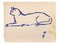 Reynold Arnould, Cat, Drawing, 1970, Image 1