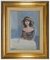 Edmondo Maneglia, Woman with Hat, Oil Painting, 1950, Framed, Image 1