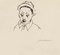 Mino Maccari, Retrato, Tinta china, Mediados del siglo XX, Imagen 1