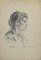 Mino Maccari, Portrait of Woman, Drawing, Mid 20th Century 1