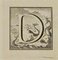 Luigi Vanvitelli, Letra del alfabeto D, Grabado, siglo XVIII, Imagen 1