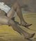 Sconosciuto, Donna sdraiata su tela bianca, Pittura ad olio, metà del XX secolo, Immagine 3