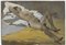 Sconosciuto, Donna sdraiata su tela bianca, Pittura ad olio, metà del XX secolo, Immagine 1