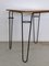 Quadratischer Französischer Tisch aus Lackiertem Metall & Eschenholz von Raoul Guys für Airborne, 1950er 4
