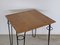 French Square Table in Lacquered Metal and Ash by Raoul Guys for Airborne, 1950s 3