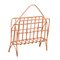 Mid-Century Czechoslovakian Wicker Magazine Rack, 1960s, Image 1