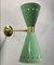 Green Brass Diablo Sconce from Stilnovo, 1950s 4