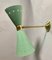 Green Brass Diablo Sconce from Stilnovo, 1950s, Image 1