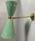 Green Brass Diablo Sconce from Stilnovo, 1950s 2