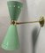 Green Brass Diablo Sconce from Stilnovo, 1950s, Image 2