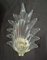 Murano Wandlampe aus transparentem Glas & Messing, 1990 8