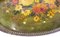 Vintage French Green Tray with Flowers in Hand-Painted Metal, 1960s, Image 6