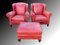 Wesley Hall Armchairs with Ottoman, Set of 3 16