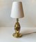 Art Deco Revival Brass Table Lamp from TS Belysning, 1980s, Image 4