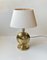 Art Deco Revival Brass Table Lamp from TS Belysning, 1980s, Image 1