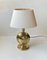 Art Deco Revival Tischlampe aus Messing von TS Belysning, 1980er 1