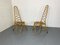 Vintage High Back Chairs in Rattan and Bamboo by Rohé Noordwolde, 1950s, Set of 2, Image 2