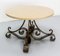 French Coffee Table in Wrought Iron with Travertine Top, 1960, Image 3