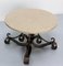 French Coffee Table in Wrought Iron with Travertine Top, 1960 4