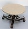 French Coffee Table in Wrought Iron with Travertine Top, 1960, Image 4