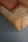 Set of French Cognac Moustache Back Leather Club Chairs, 1940s 7