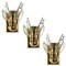 Crystal Gilded Brass Sconces from Stillkronen, 1975 1